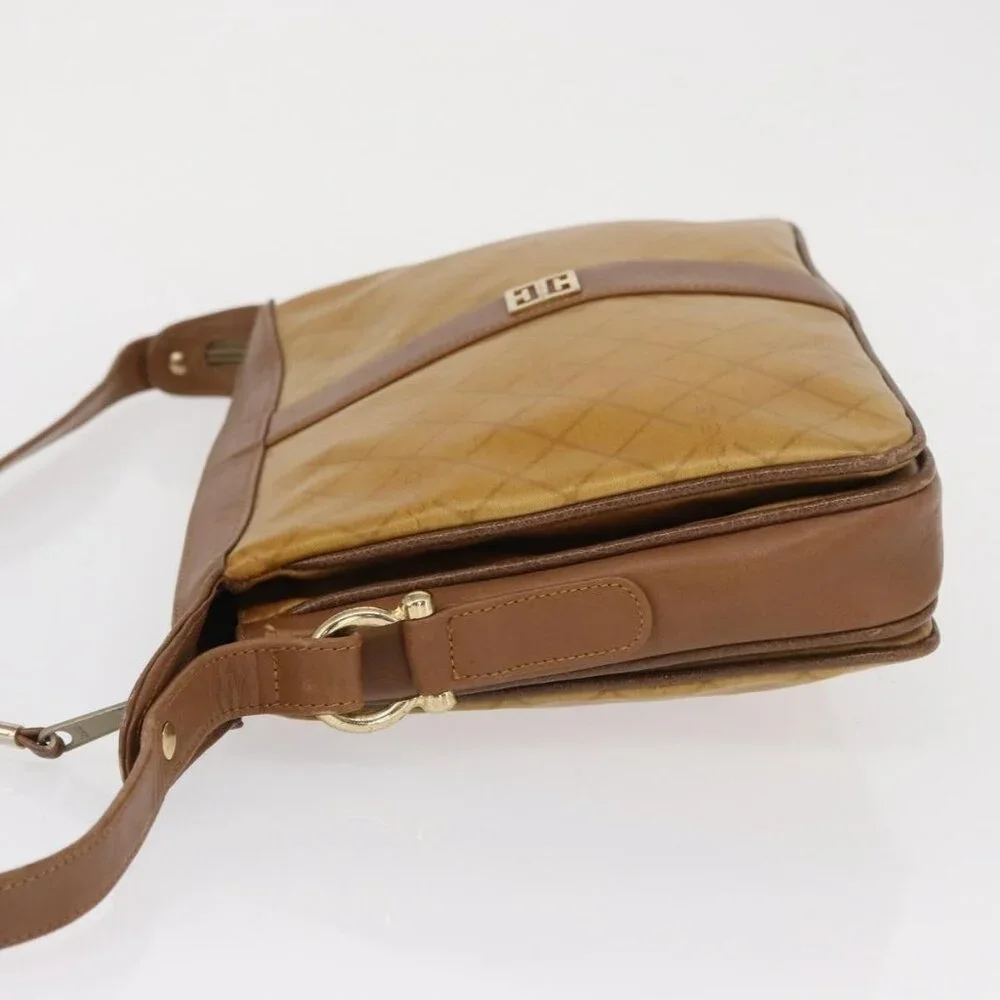 Authentic GIVENCHY Shoulder Bag PVC Canvas Beige Gold - Picture 10 of 16